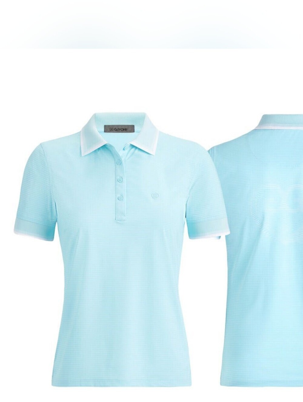 G/Fore Womens Glitch Heart G's Silky Tech Nylon Polo Powder
